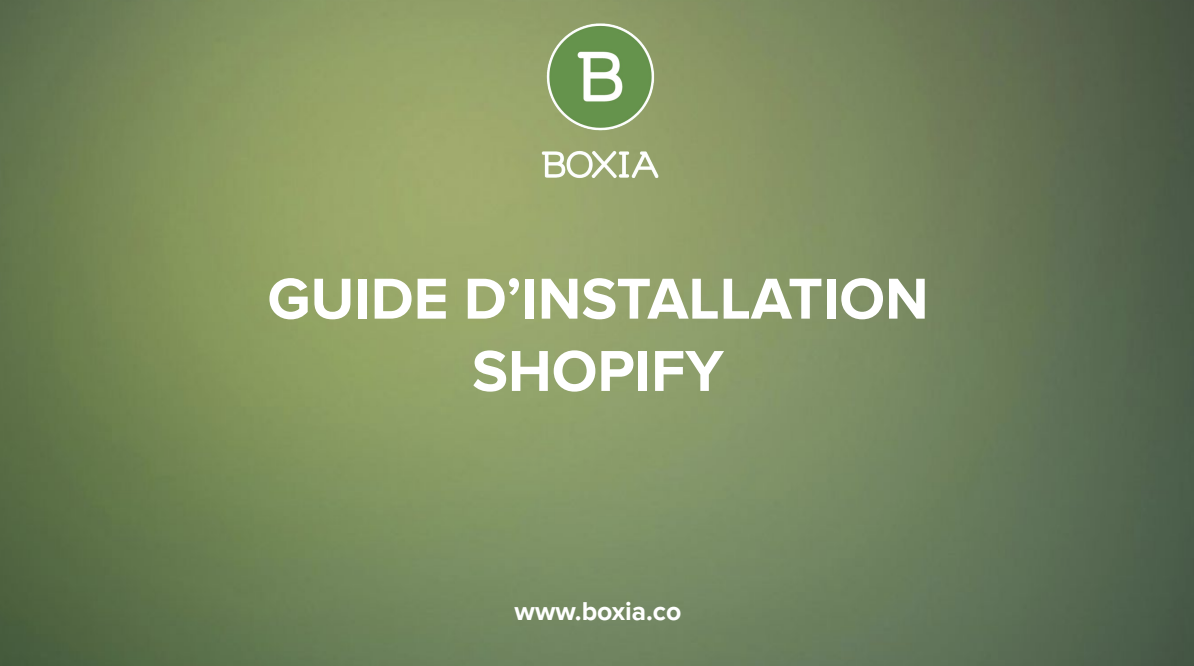 Guide d'intégration Shopify